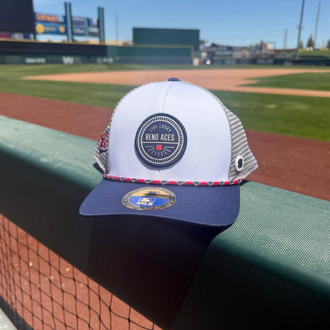 Reno Aces Blue and White Live Lucky Mesh Snapback
