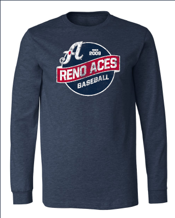 Reno Aces Men's Retro Long Sleeve 8-48 Tee