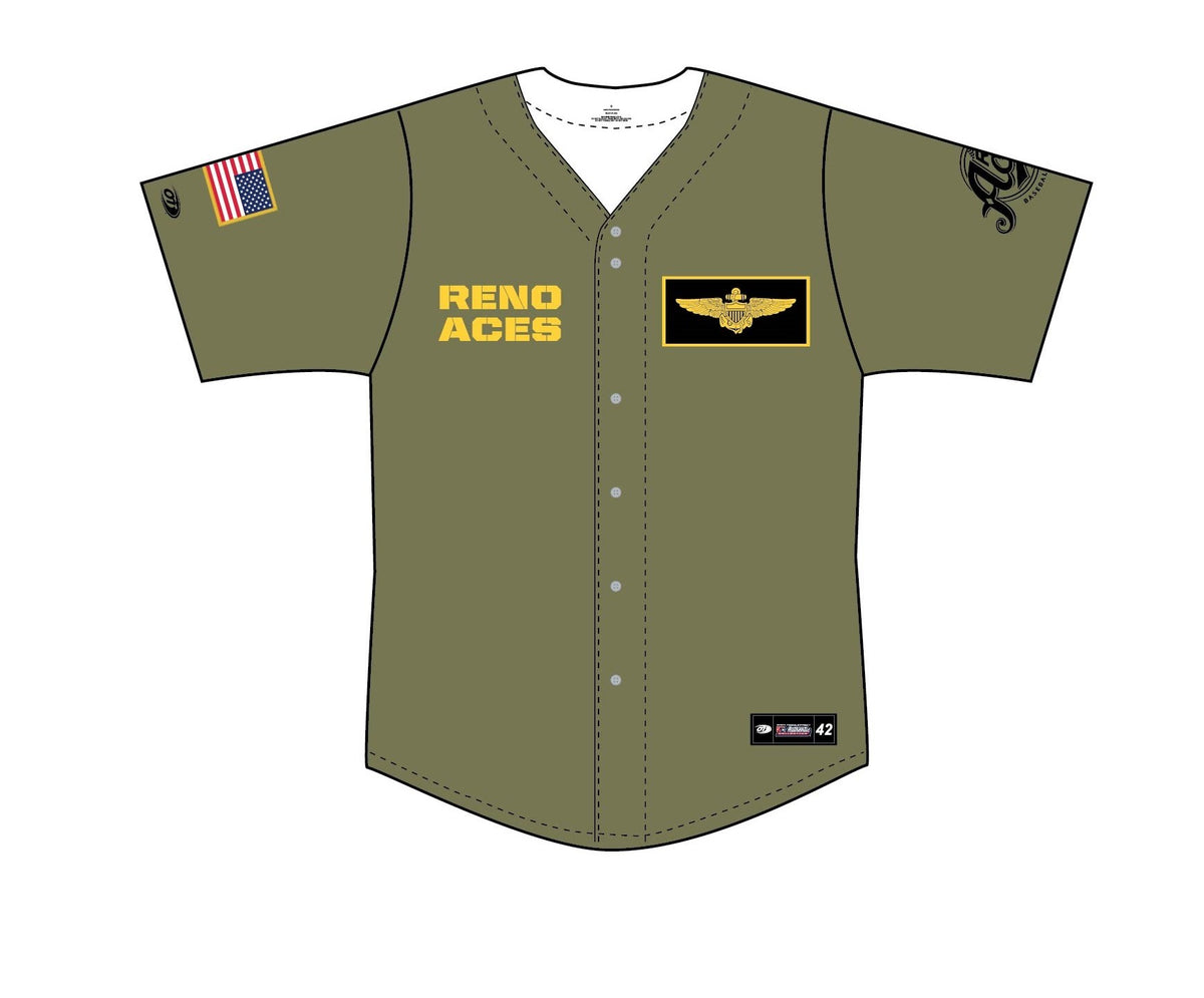 Military Appreciation Night Reno Aces Replica on field jerseys Reno