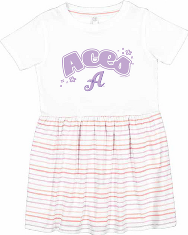 Reno Aces White Lilac Baby Dress