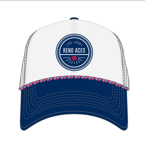 Reno Aces Blue and White Live Lucky Mesh Snapback