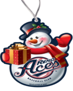 Reno Aces Snowman Ornament