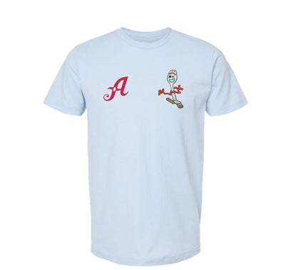 Reno Aces Light Blue Toy Story Theme Night Forky Adult Tee
