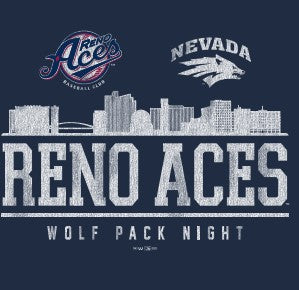 Reno Aces and University of Nevada Reno Tee 2023