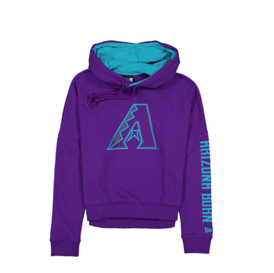 Arizona Diamondback Purple Ladies Cropped Hoody